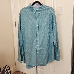 Izod Men's Long sleeve Shirt XXL. Blue/White check pattern